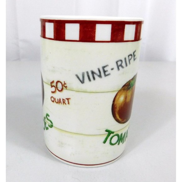 Home Trends Farm Fresh Vine Ripe Tomatoes Coffee Mug Stoneware Discontinued - Picture 4 of 9